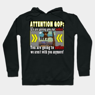 CONSERVATIVE POLITICAL HUMOR FOR THE PATRIOT PARTY ELEPHANT UP A TREE Hoodie